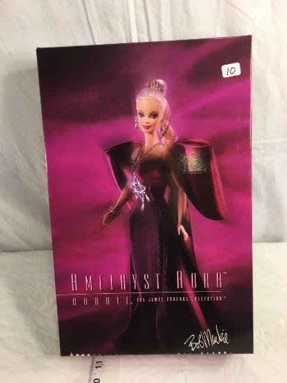 NIB Collector Amethyst Aura Barbie The Jewel Essence Doll By Bob Mackie Doll 14"Tall Box