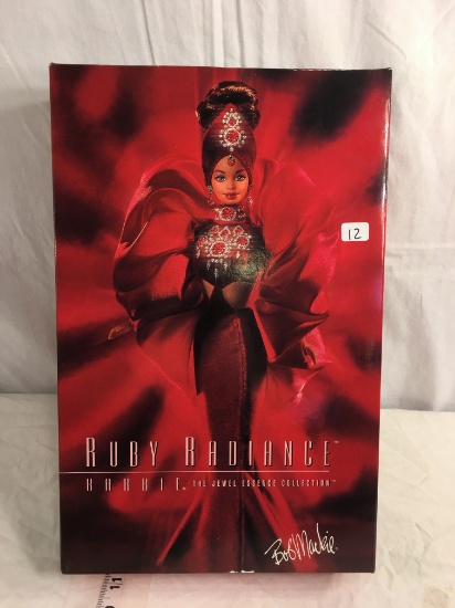 NIB Collector Barbie Diamond Ruby Radiance Barbie Jewel Essence By Bob Mackie Doll 14"Tall