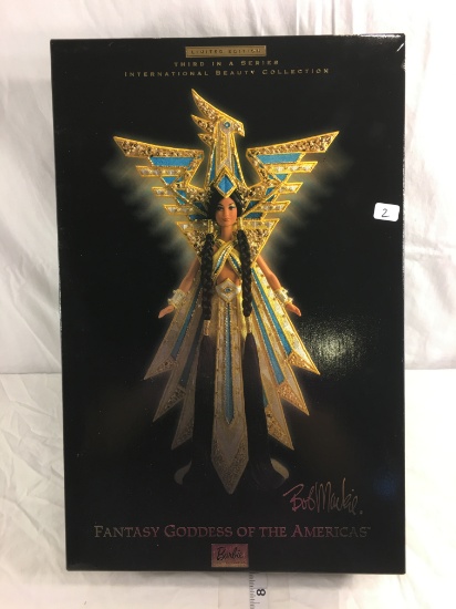NIB Collector Barbie Fantasy Goddess Of The Americas 3rd in a Series By Bob Mackie Doll 17"