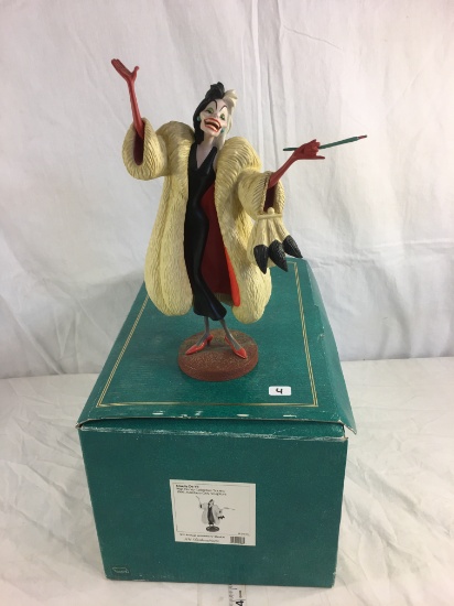 Collector Classics walt Disney Cruella De Vil 1995 Sculture 101 Dalmatians Box:13x9x9"