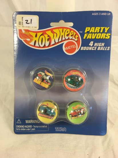 Collector NIP Hot wheels Mattel party Favors 4 High Bounce Balls