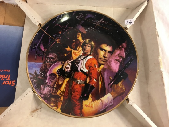 Collector Loose in Box Porcelain Plate Star Wars Trilogy  Plate Collection Porcelain Plate Size: 9.5