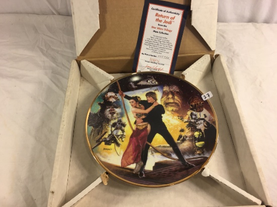 Collector Loose in Box Porcelain Plate Star wars Return Of The Jedi Porcelain Plate Size" 9.5" Round