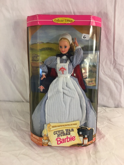 Collector Editio Barbie Mattel Civil War Nurse Barbie Doll 13.5"Tall Box