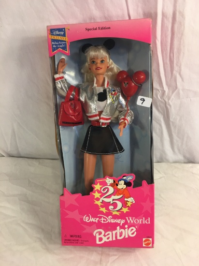 Collector NIB Barbie Mattel 25 Walt Disney World Barbie Special Edition 12.5"Tall Box