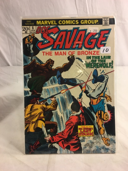 Collector Vintage Marvel Comics Doc Savage The Man Of Bronze Comic Book No.8