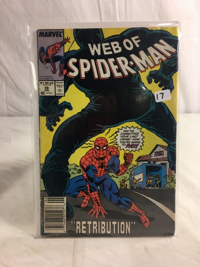 Collector Vintage Marvel Comics Web Of Spider-man Comic Book Retribution NO.39