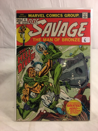 Collector Vintage Marvel Comics Doc Savage The Man Of Bronze Comic Book No.4