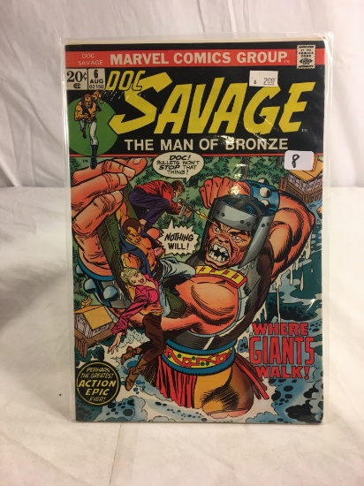 Collector Vintage Marvel Comics Doc Savage The Man Of Bronze Comic Book No.6