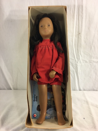 Vintage 1970s Sasha Dolls 104 Sasha brunette Red Dress 17"Tall