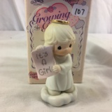 Collector Precious Moments 1994 Girl Angel with Newspaper Infant 136204 Figurine Box Sz: 5