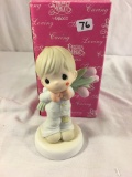 Collector Precious Moments 1997 For The Sweetest Tu-Lips in Tow Porcelain Figurine Box Size: 7.5'Tal