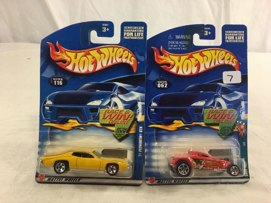 Lot of 2 Pieces New in Package Hot wheels Mattel 1/64 Scale Die-Cast Metal & Plastic Parts Cars