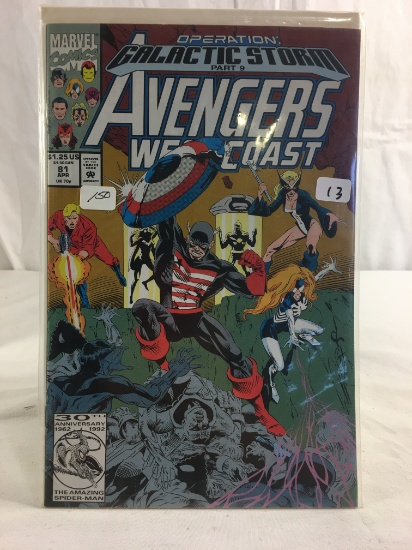 Collector Marvel Comics Galactic Stor Part 2 Avengers West Coast Comic Book No.81