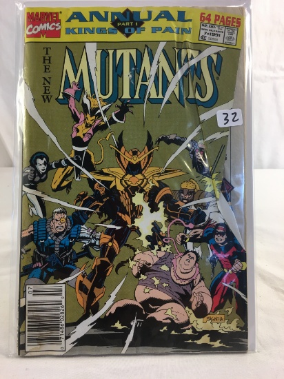 Collector Marvel Comics Annual Part Kings Of Pain The New mutants Comic Book NO.7