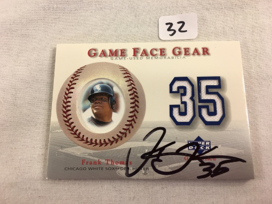 Collector 2003 Upper Deck Baseball Game Face Gear Memorabilia Frank Thomas White Sox Sport Card
