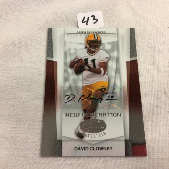 Collector 2007 Donruss Playoff NFL david Clowney #187 College Virginia State 094/399 Signature Card