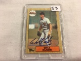 Collector Vintage 1984 Topps Baseball Sport Will Clark #420 NCAA Giants Signature Sport Trading Card
