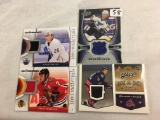 Lot of 4 Pieces Collector Assorted NHL Hockey Sport Trading Jersey Sport Trading Cards - Assorted Pl