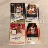 Lot of 4 Pieces Collector Assorted Cards Basketball Players Sport Card W/ Signature -Assorted Player