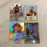 Lot of 4 Pieces Collector Assorted Cards Basketball Players Sport Card W/ Signature -Assorted Player