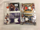 Lot of 4 Pieces Collector Assorted NBA Cards Basketball Jersey Sport Trading Cards  -Assorted Player