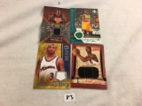 Lot of 4 Pieces Collector Assorted NBA Cards Basketball Jersey Sport Trading Cards  -Assorted Player