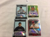 Lot of 4 Pieces Collector Assorted Baseball Sport Trading Cards W/Siganture -Assorted Players