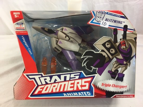 Collector NIB Hasbro Transformers Animated Decepticon Blitzwing Action Figure Sz:8"