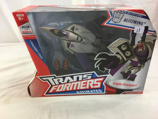 Collector NIB Hasbro Trandformers Animated Deception Blitzwing Action Figure Sz: 8"