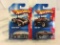 Lot of 2 Pieces Collector New in Package Hot wheels 1/64 Scale Die-cast Metal & Plastic Parts