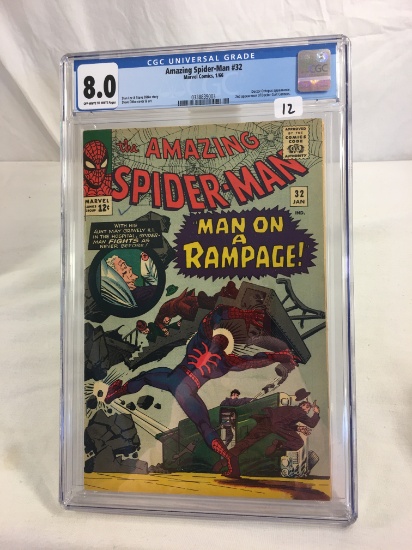 Collector Vintage Marvel Comics CGC Universal Grade 8.0 Amazing Spider-man #32 Comic