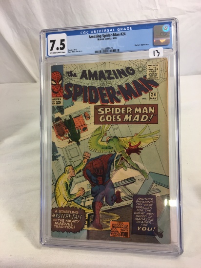 Collector Vintage Marvel Comics CGC Universal Grade 7.5 Amazing Spider-man #24 Comic