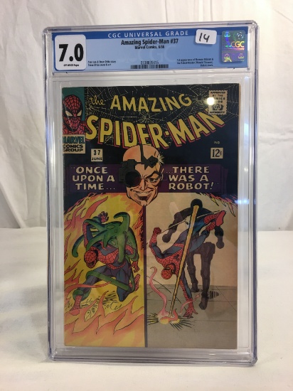 Collector Vintage Marvel Comics CGC Universal Grade 7.0 Amazing Spider-man #37 Comic