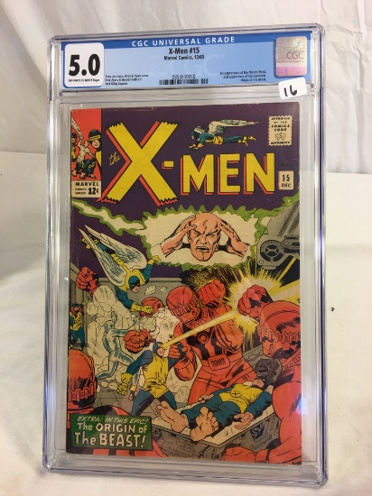 Collector Marvel Comics CGC Universal Grade 5.0 X-Men #15 Marvel Comics 12/65 Comic