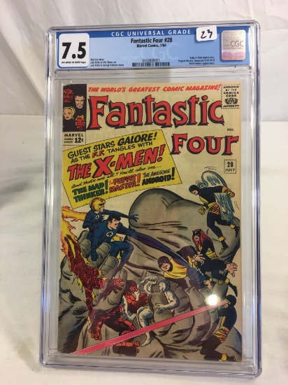 Collector Vintage Marvel Comics CGC Universal Grade 7.5 Fantastic Four #28 Comic Book