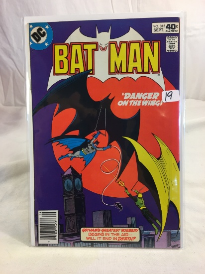 Collector Vintage Dc Comics Batman Danger Of The Wing No.315