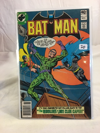 Collector Vintage Dc Comics Batman The Riddlers 1001 Clue Caper No.317