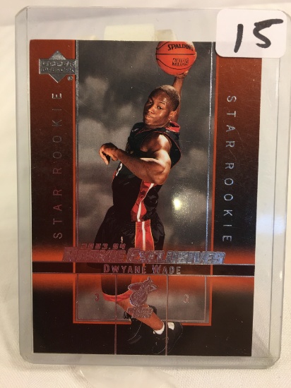 Collector Dwayne Wade Rookie Card 2003-04 Upper Deck Rookie Exclusives NBA Basketball Sport Card