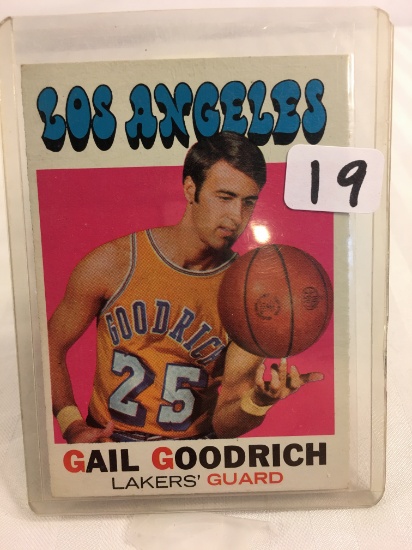 Collector Vintage 1971-72 TOPPS #121 GAIL GOODRICH NBA Basketball Sport Trading Card