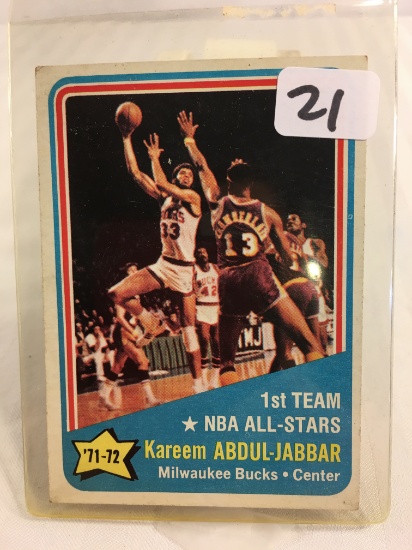 Collector Vintage 1972-73 TOPPS BASKETBALL #163 KAREEM ABDUL-JABBAR ALL-STAR NBA Sport Card