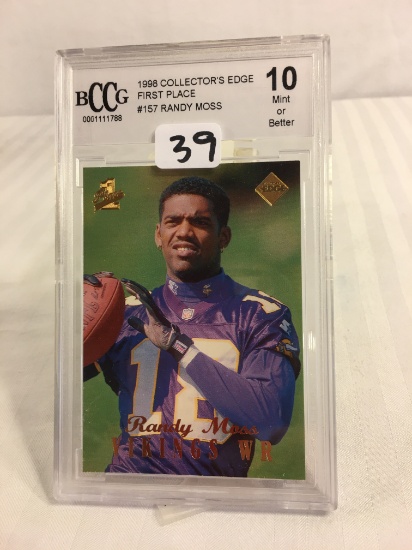 Collector BCCG 1998 Collector's Edge First Place #157 Randy Moss 10 Min or Better #0001111788