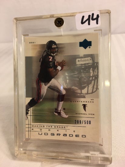 Collector 2001 Upper Deck Michael Vick Rookie UD Graded 289/500 Football Sport Trading Card