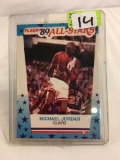 Collector Vintage 1989 FLEER MICHAEL JORDAN BASKETBALL STICKER #3 All-Stars Sport NBA Card