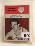 Collector Vintage 1961 Fleer # 41 Gene Shue Detroit Pistons Basketball Sport Trading Card