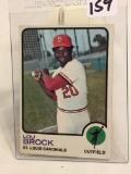 Collector Vintage 1973 Topps Lou Brock St. Louis Cardinals #320 Baseball Sport Trading Card