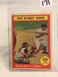Collector Vintage 1961 Topps # 308 1960 World Series  Game #3 Sport Trading Baseball Card