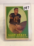 Collector Vintage 1958 Topps Football Bart Starr Vintage Football Card #66 Green Bay Packers