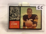 Collector VINTAGE 1962 TOPPS FOOTBALL BART STARR #63 GREEN BAY PACKERS Football Sport Card