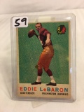 Collector Vintage 1959 Topps Football Eddie LeBaron #150 Washington Redskins Football Sport Card